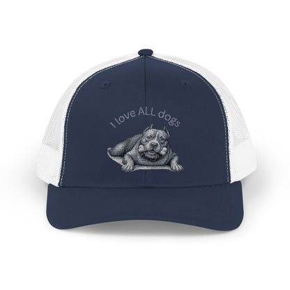 Unisex I love ALL Dogs Snapback Trucker Cap - Embroidered
