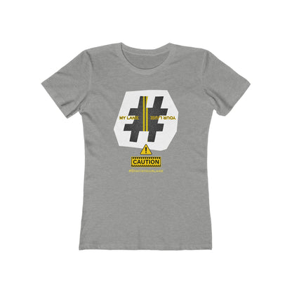 Black White Yellow Lanes Tee - Women’s Boyfriend Fit Celebration T-Shirt