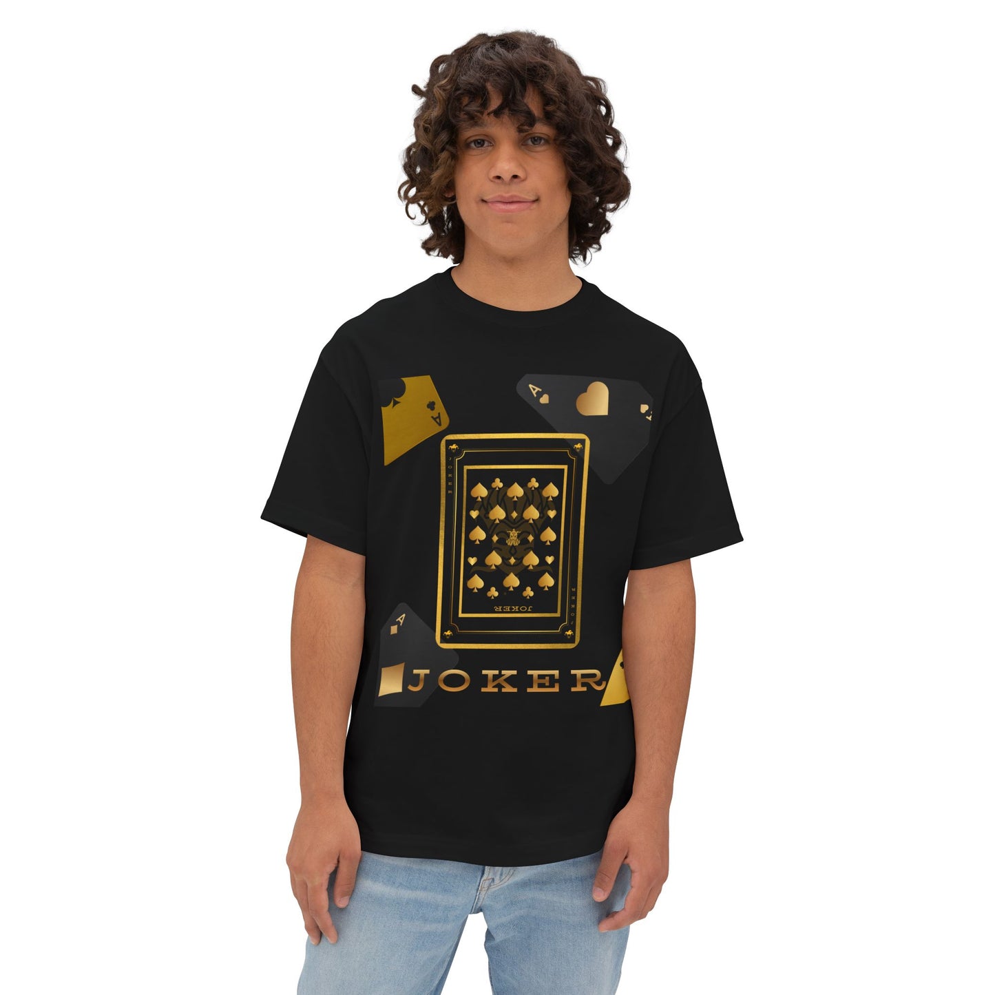 Joker and Aces Tee – Oversized Box Graphic T-Shirt