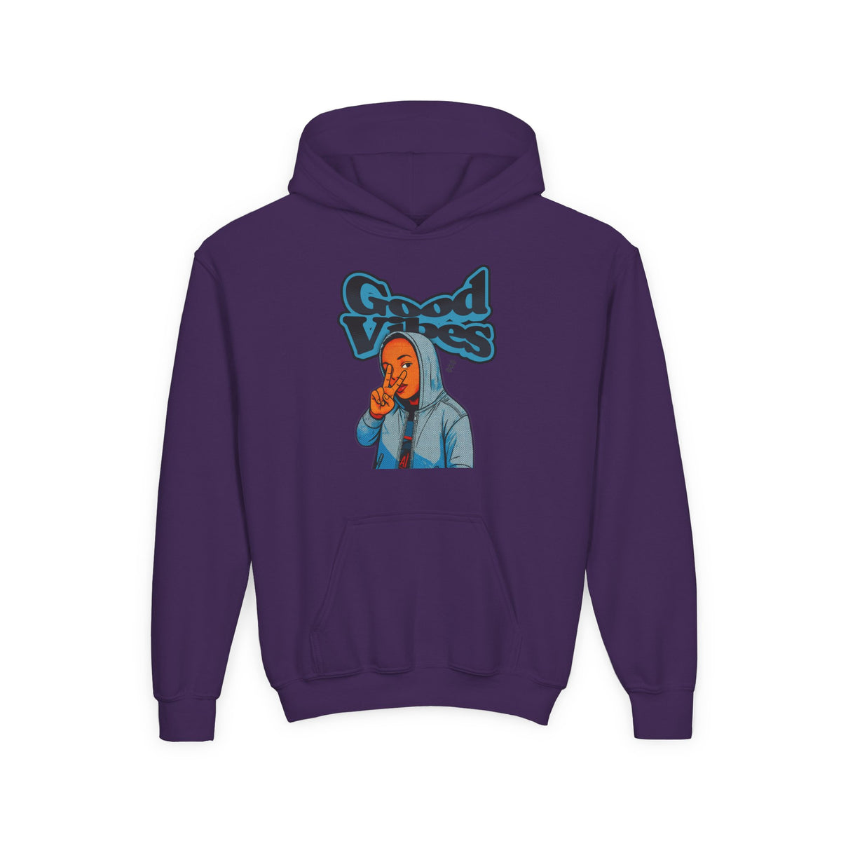 Peace Good Vibes - Kids/Youth Hoodie Gildan 18500B