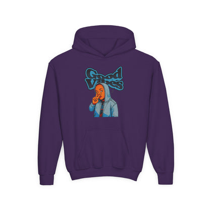 Peace Good Vibes - Kids/Youth Hoodie Gildan 18500B