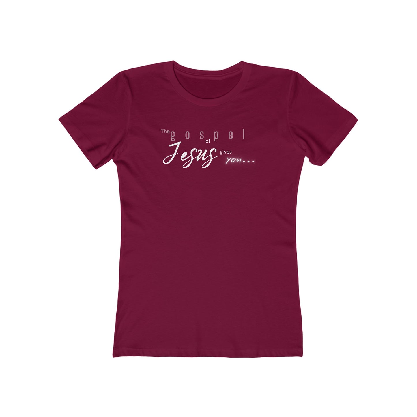 Gospel of Jesus Gives You Tee - Women’s Boyfriend Fit Celebration T-Shirt