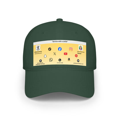 Yellow Gradient Business Card Hat - Low Profile Baseball Cap (Print)