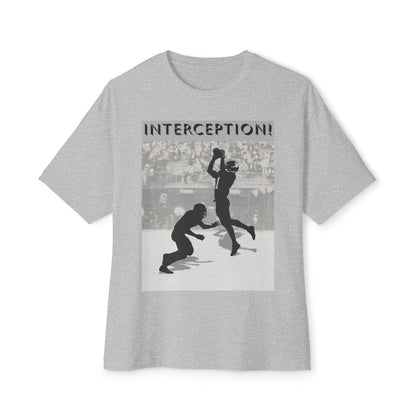 Football Interception Tee – Oversized Box Graphic T-Shirt
