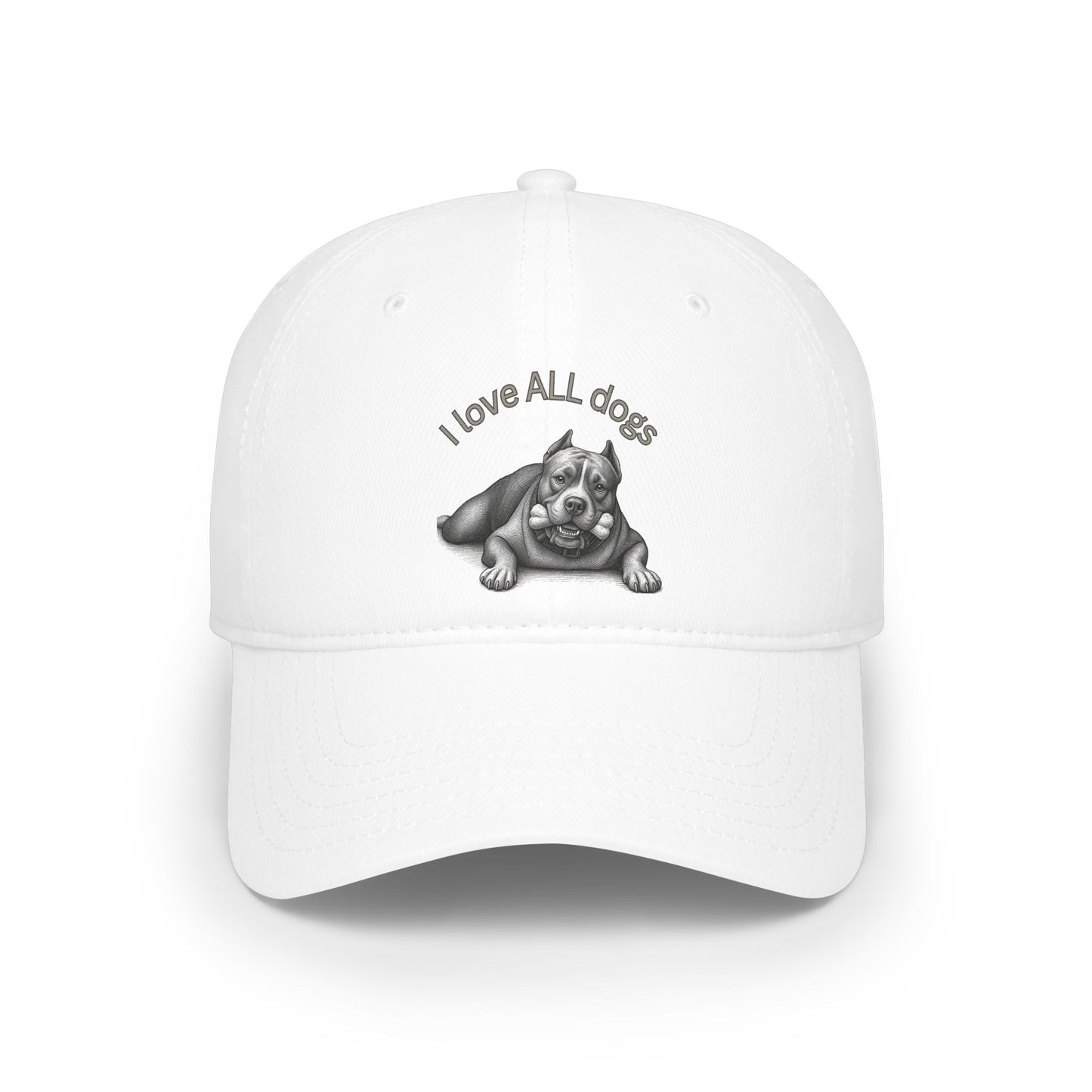Unisex I love ALL Dogs Low-Profile Baseball Cap - Printed