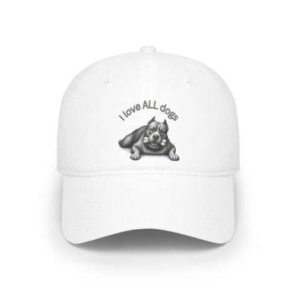 Unisex I love ALL Dogs Low-Profile Baseball Cap - Printed