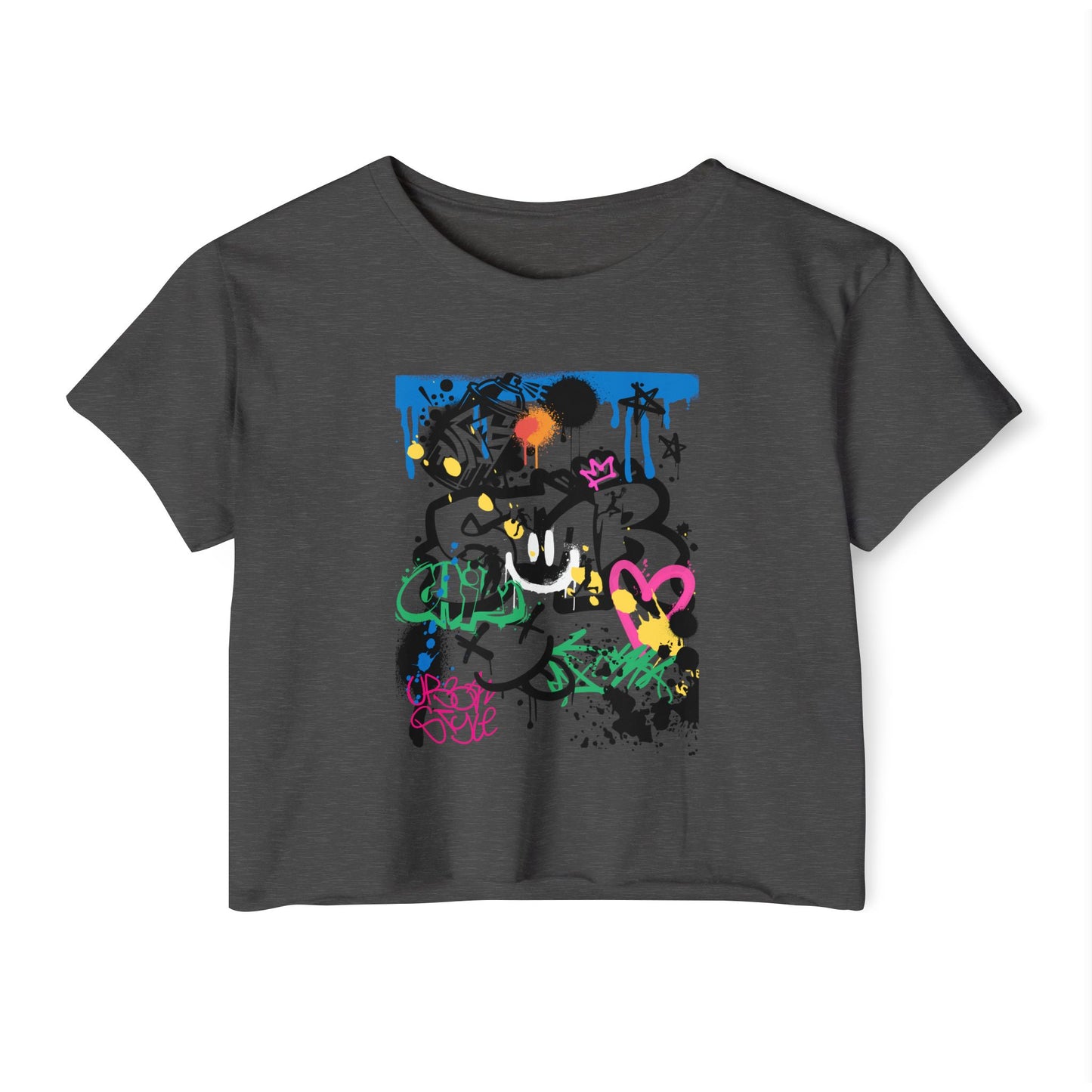 Graffiti Women B Ball Tee  — Women's Crop Top T-Shirt