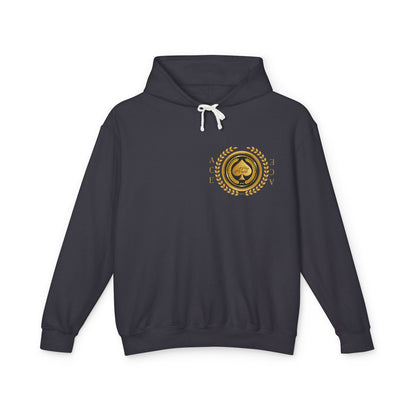 Unisex Gold Ace — Lightweight Hooded Sweatshirt