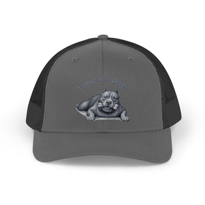 Unisex I love ALL Dogs Snapback Trucker Cap - Embroidered