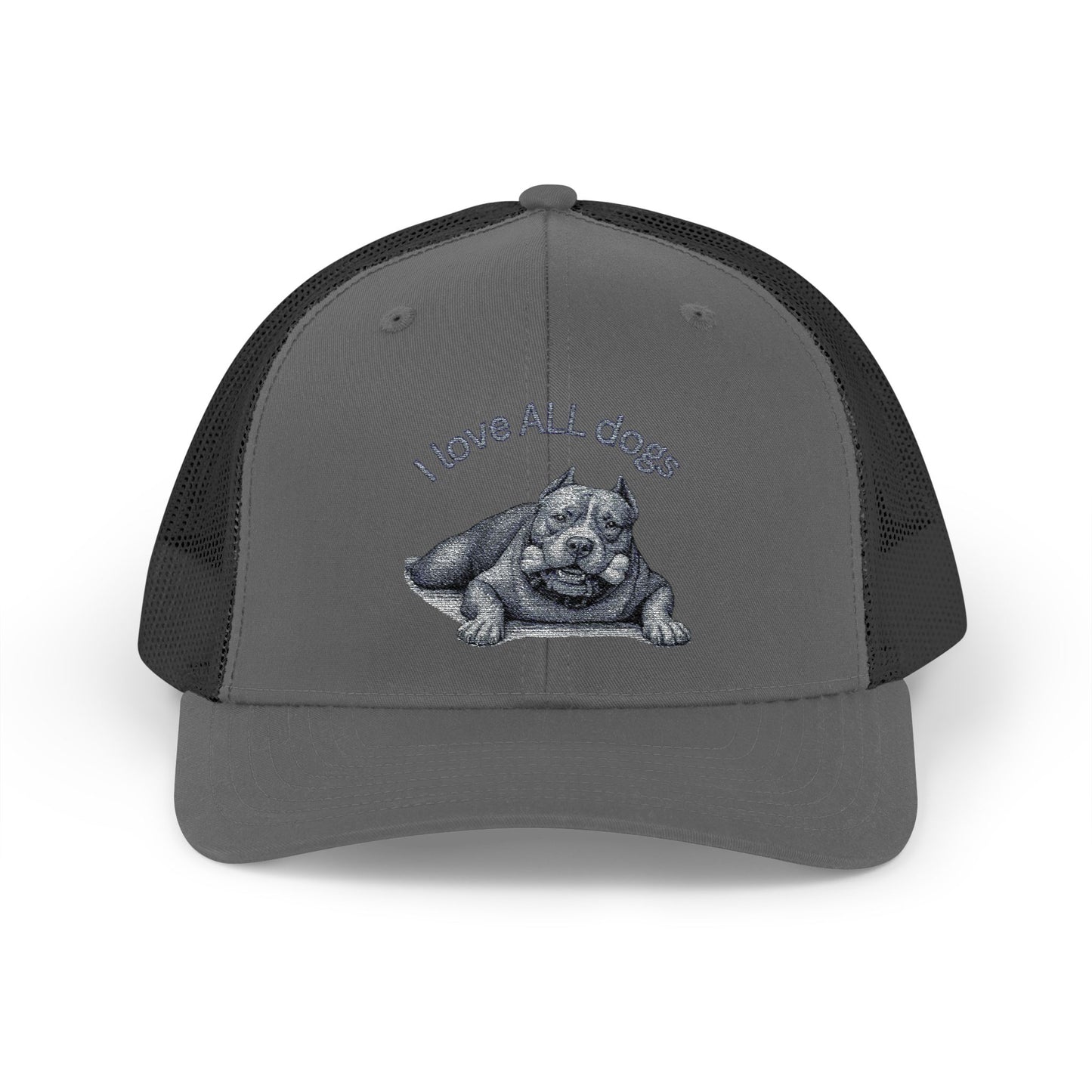 Unisex I love ALL Dogs Snapback Trucker Cap - Embroidered