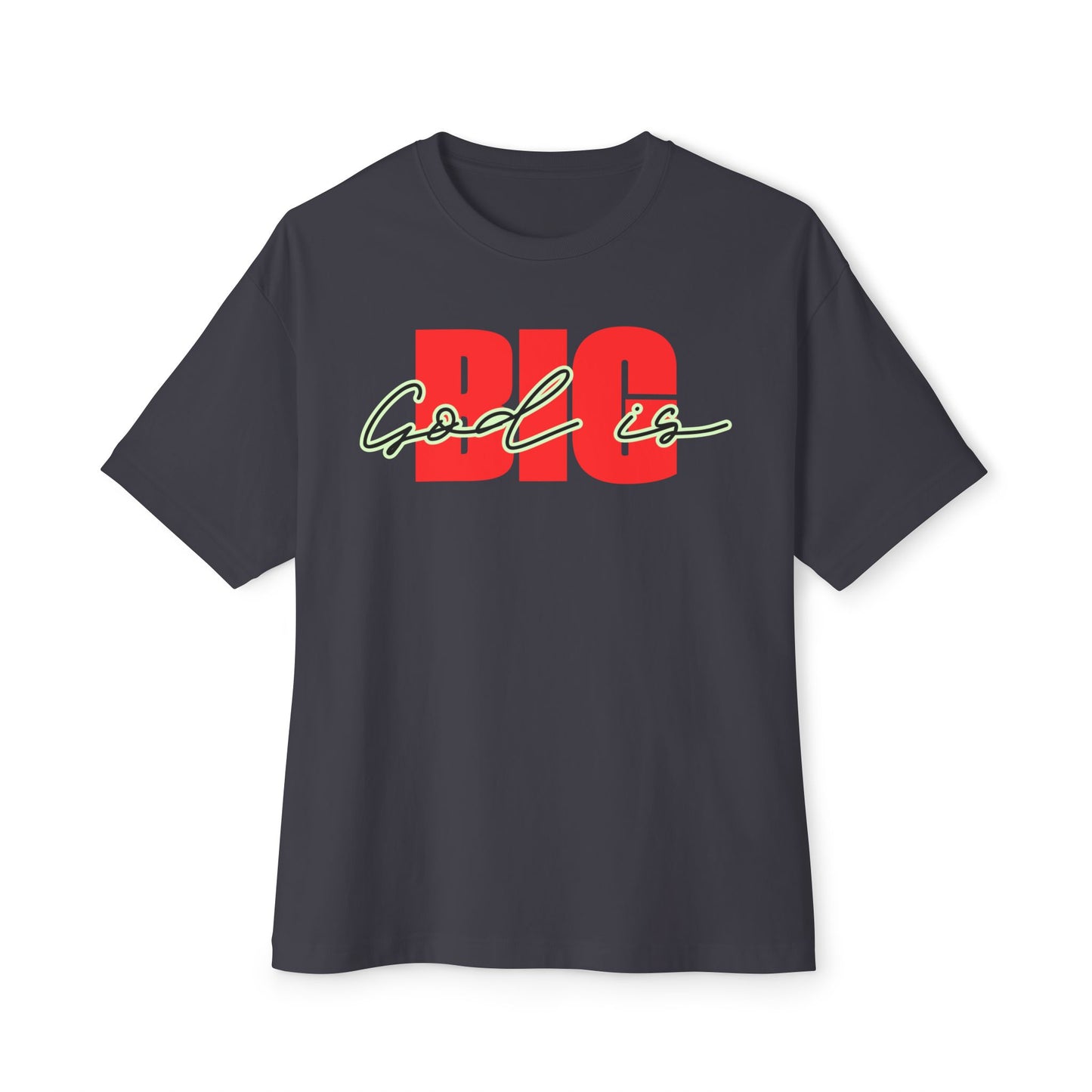 God is Big  (Black&Red)Tee – Oversized Box Graphic T-Shirt