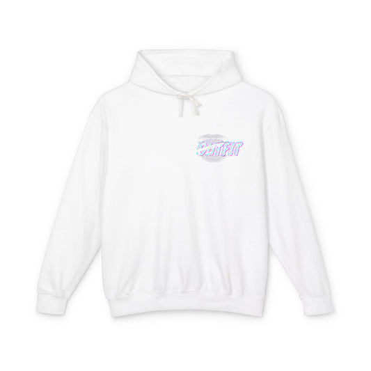 Unisex Mouth Fit Glitch — Lightweight Hooded Sweatshirt