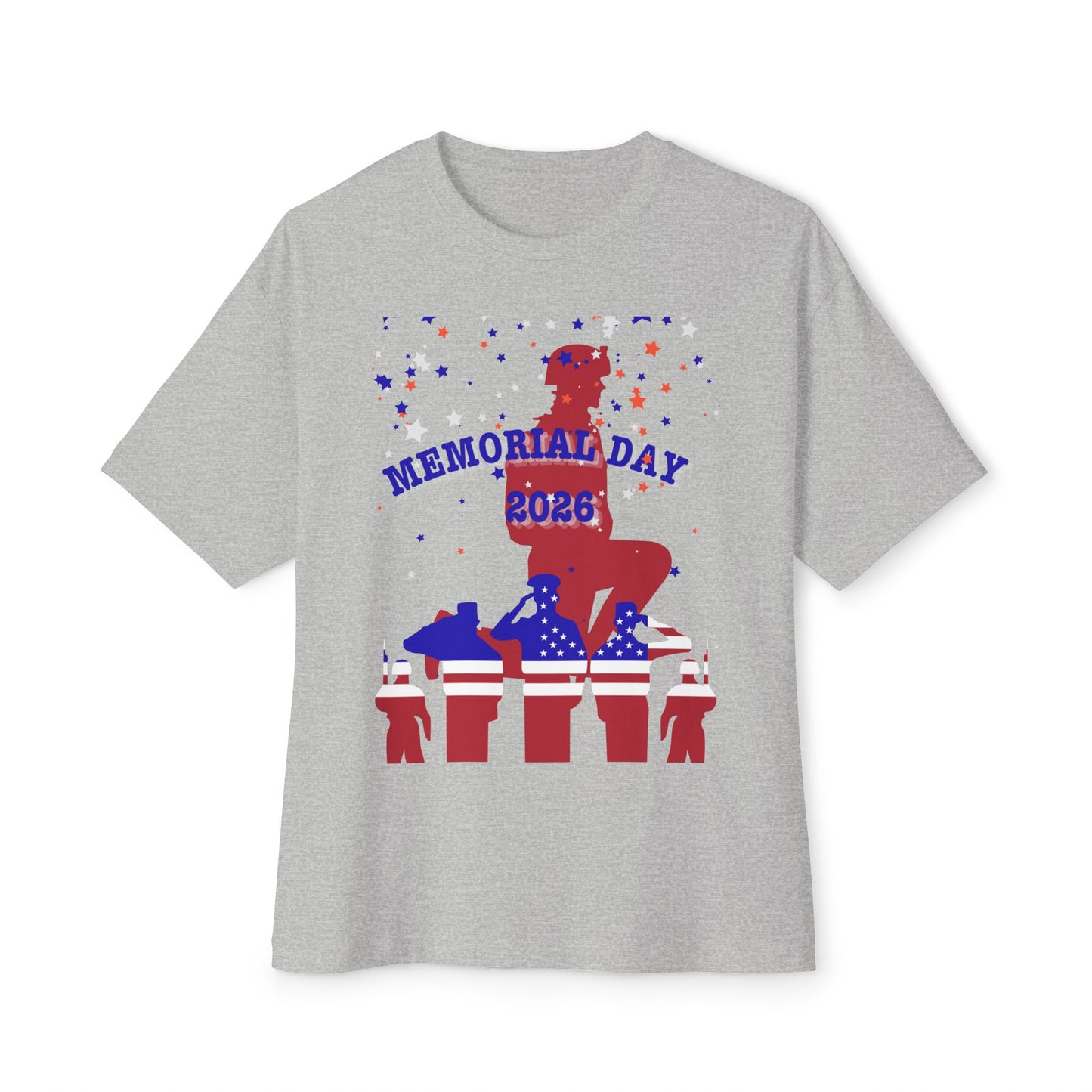 Memorial Day Soldier Tee – Oversized Box Graphic T-Shirt