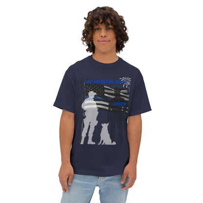 Memorial Day Police 26 Tee – Oversized Box Graphic T-Shirt