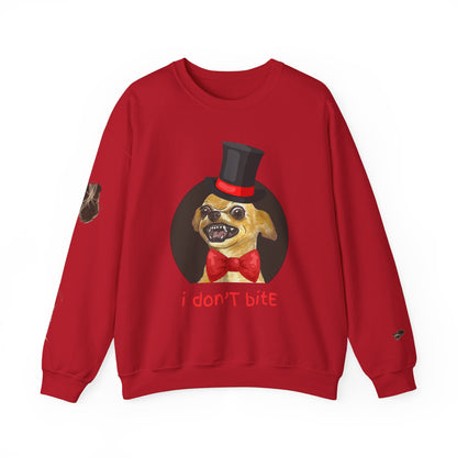 I Don't Bite w/Rips - Graphic Crewneck Sweatshirt