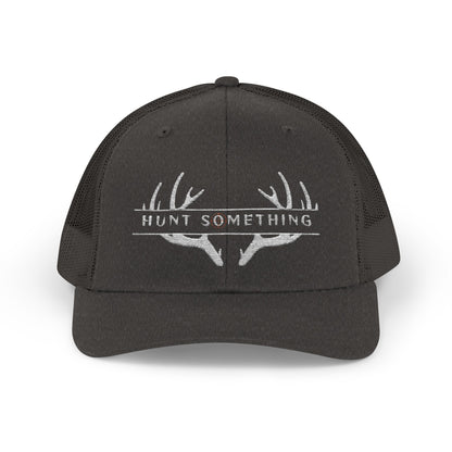 Unisex Hunt Something Deer Snapback Trucker Cap - Embroidered