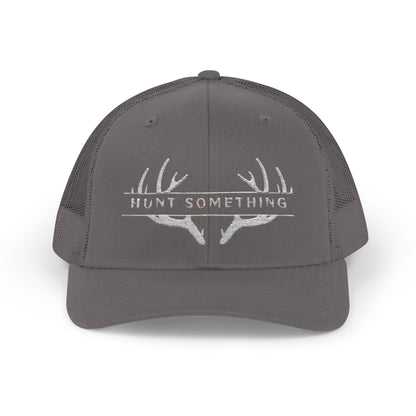 Unisex Hunt Something Deer Snapback Trucker Cap - Embroidered