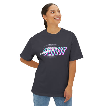 Mouth Fit Glitch Tee – Oversized Box Graphic T-Shirt