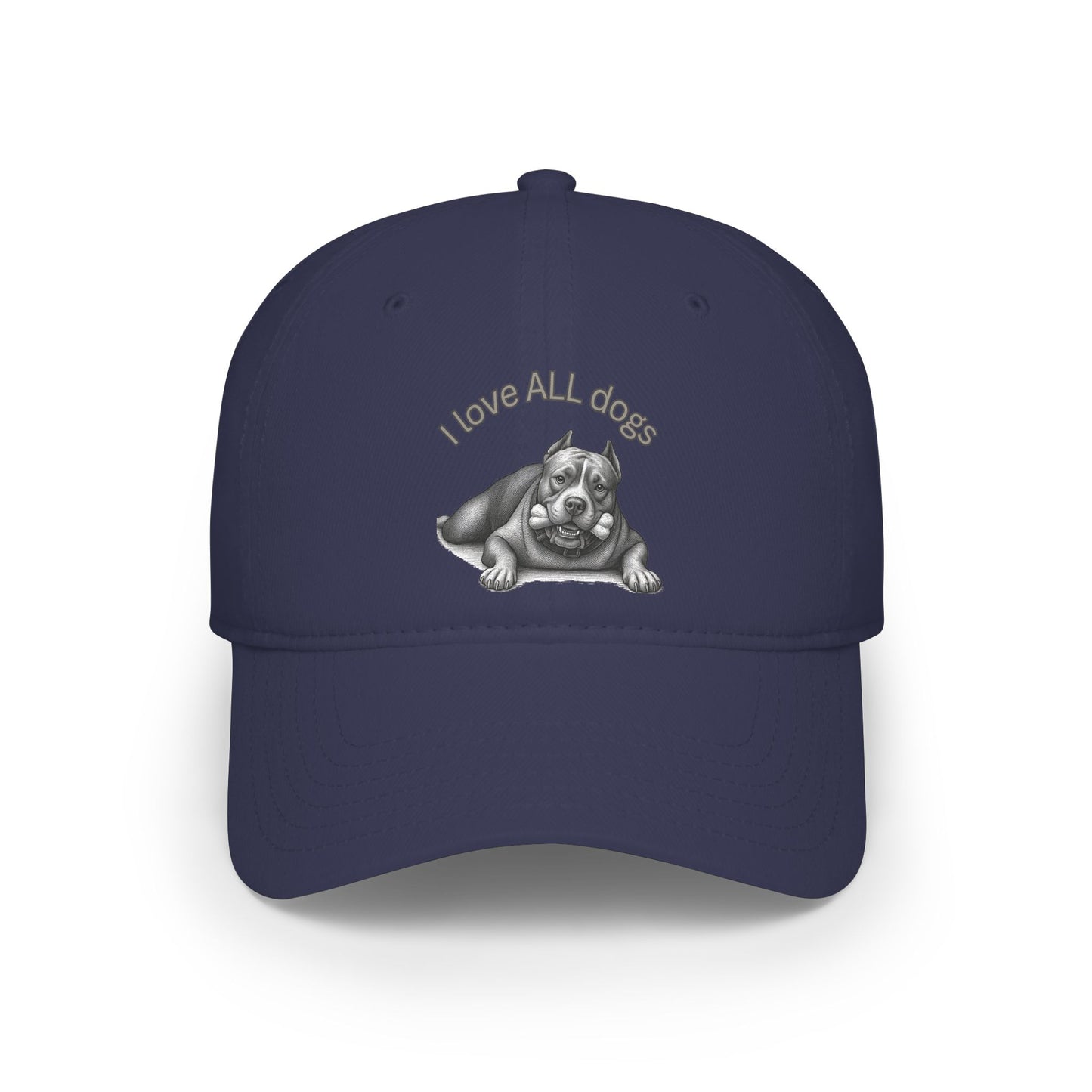 Unisex I love ALL Dogs Low-Profile Baseball Cap - Printed