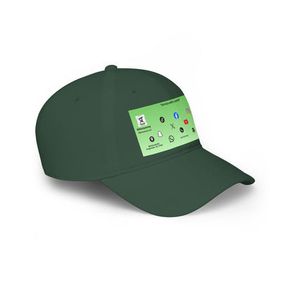 Green Gradient Business Card Hat - Low Profile Baseball Cap (Print)