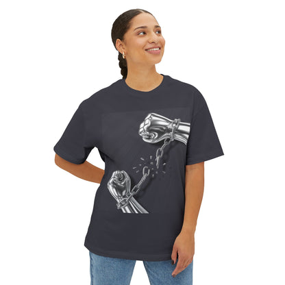 Chrome Chain Break Tee – Oversized Box Graphic T-Shirt