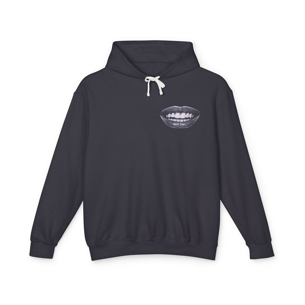 Unisex Mouth Fit Glitch — Lightweight Hooded Sweatshirt