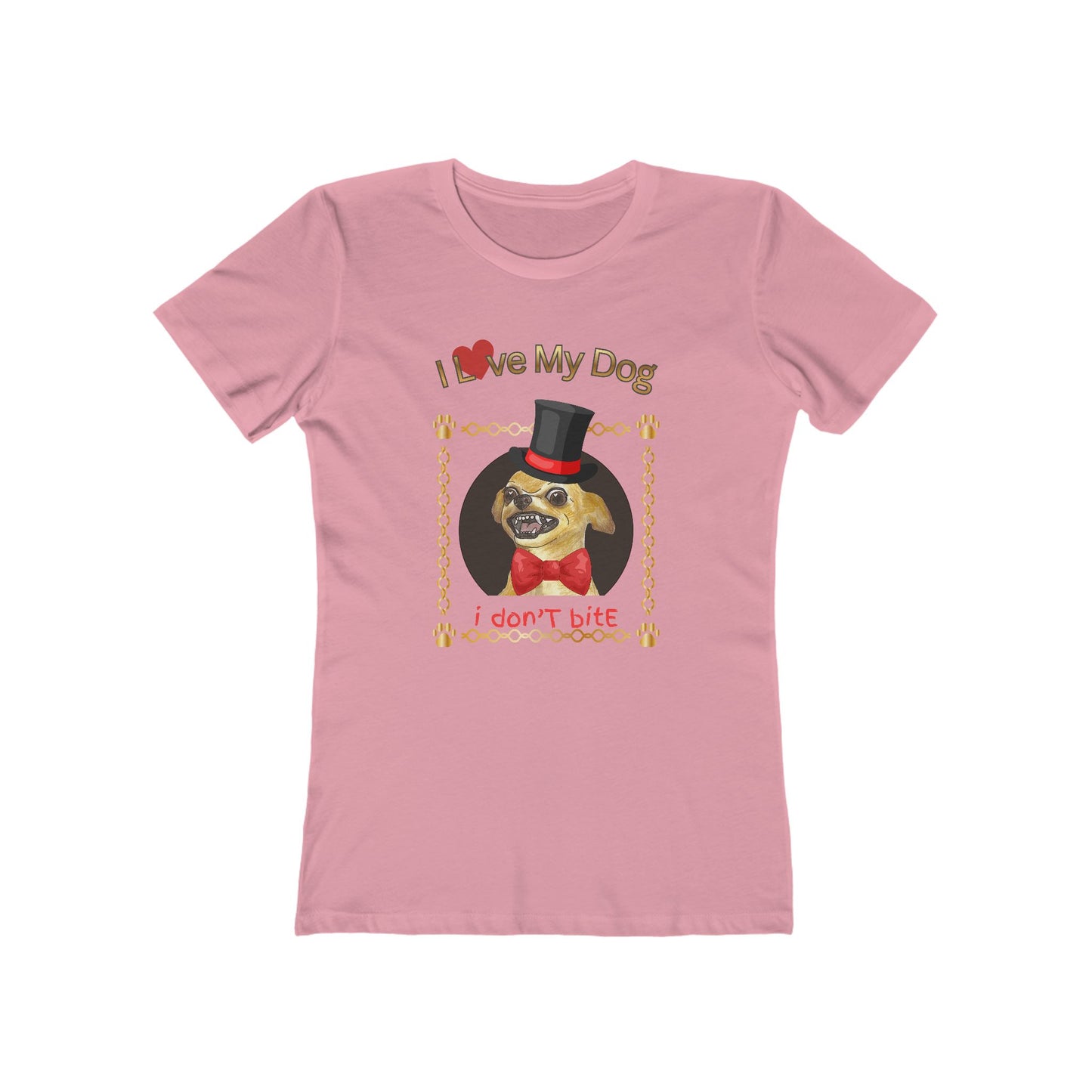 I Love My Dog Personalize It! Tee - Women’s Boyfriend Fit Celebration T-Shirt