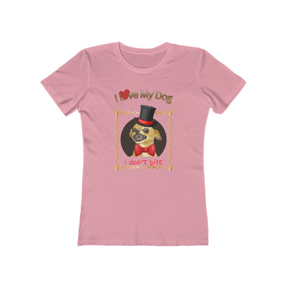 I Love My Dog Personalize It! Tee - Women’s Boyfriend Fit Celebration T-Shirt