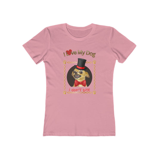 I Love My Dog Personalize It! Tee - Women’s Boyfriend Fit Celebration T-Shirt