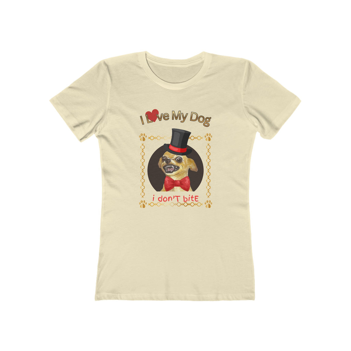 Personalize It! I Love My Dog Tee - Women’s Boyfriend Fit Celebration T-Shirt