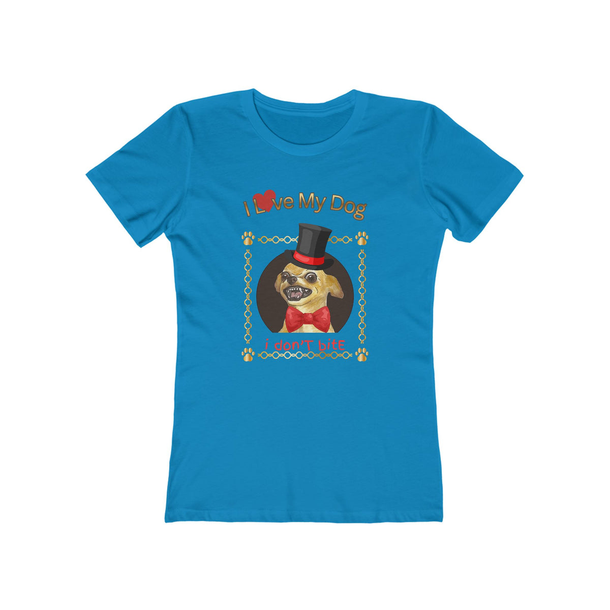 Personalize It! I Love My Dog Tee - Women’s Boyfriend Fit Celebration T-Shirt