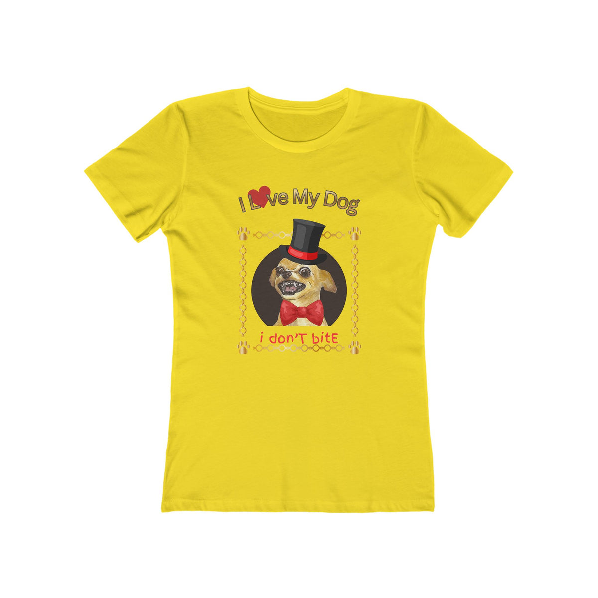 Personalize It! I Love My Dog Tee - Women’s Boyfriend Fit Celebration T-Shirt