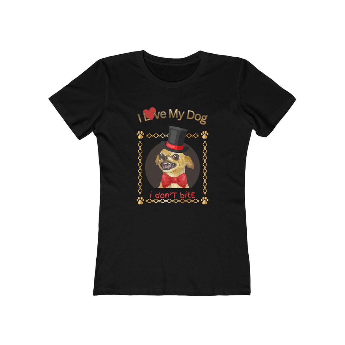 Personalize It! I Love My Dog Tee - Women’s Boyfriend Fit Celebration T-Shirt