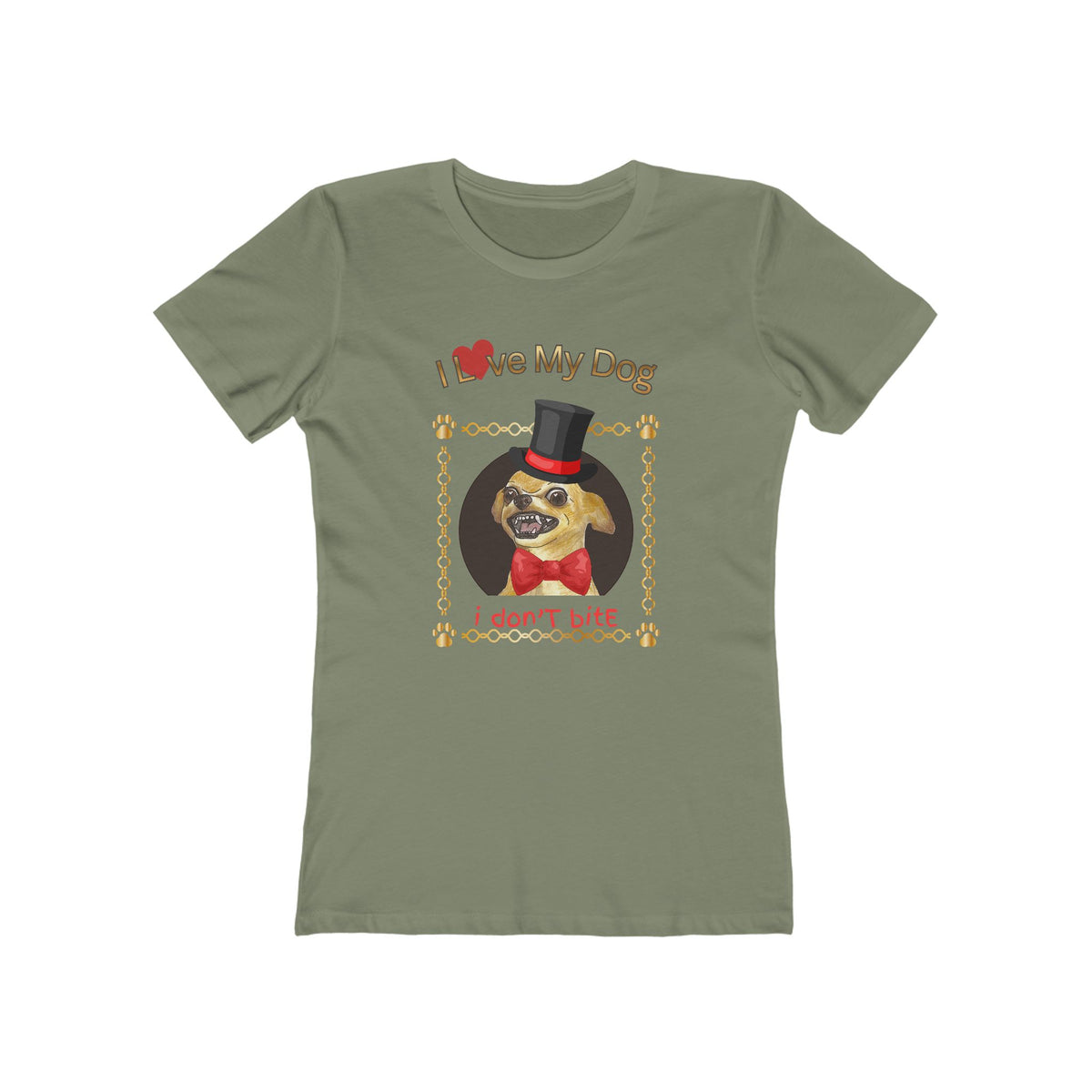 Personalize It! I Love My Dog Tee - Women’s Boyfriend Fit Celebration T-Shirt