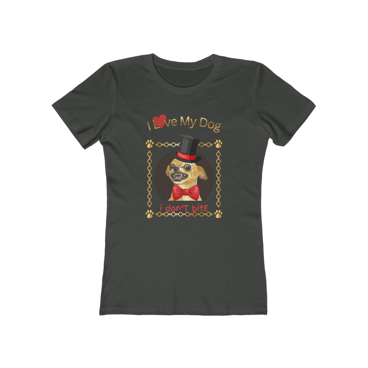 Personalize It! I Love My Dog Tee - Women’s Boyfriend Fit Celebration T-Shirt