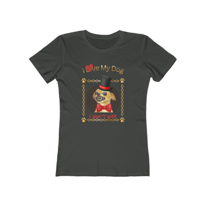 I Love My Dog Personalize It! Tee - Women’s Boyfriend Fit Celebration T-Shirt