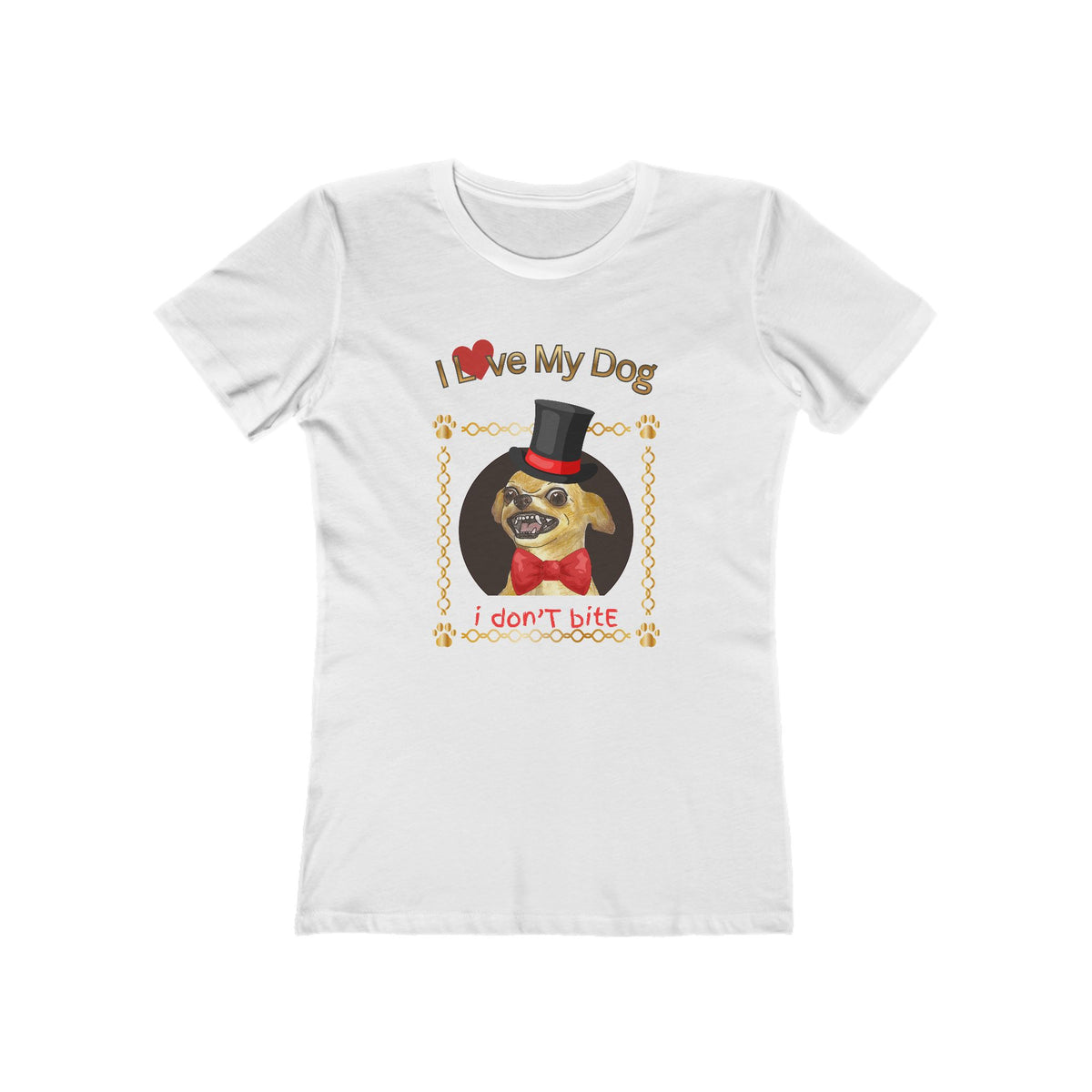Personalize It! I Love My Dog Tee - Women’s Boyfriend Fit Celebration T-Shirt