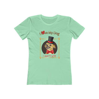 I Love My Dog Personalize It! Tee - Women’s Boyfriend Fit Celebration T-Shirt