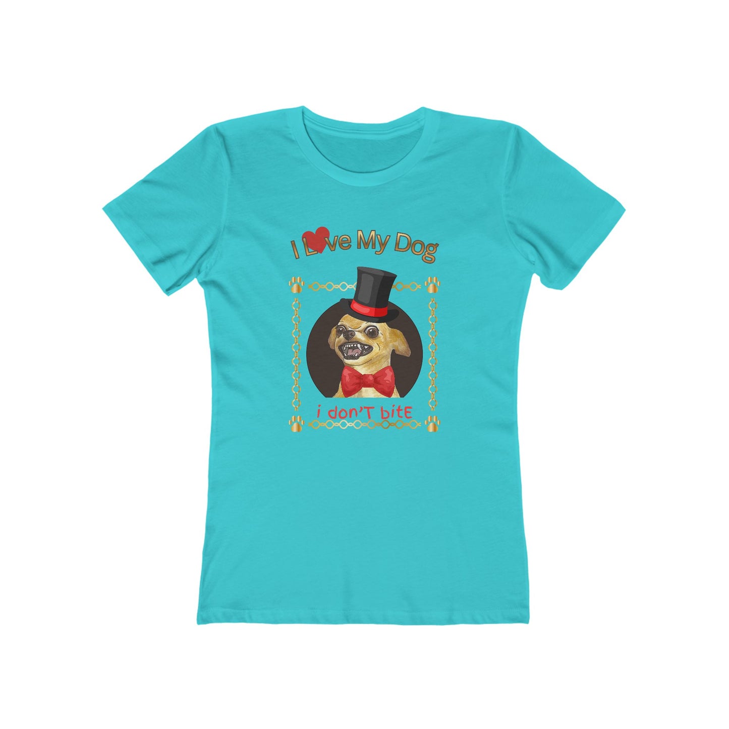 I Love My Dog Personalize It! Tee - Women’s Boyfriend Fit Celebration T-Shirt