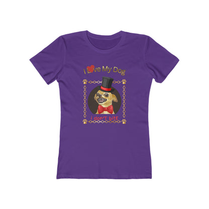 I Love My Dog Personalize It! Tee - Women’s Boyfriend Fit Celebration T-Shirt