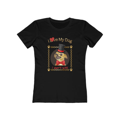 I Love My Dog Personalize It! Tee - Women’s Boyfriend Fit Celebration T-Shirt