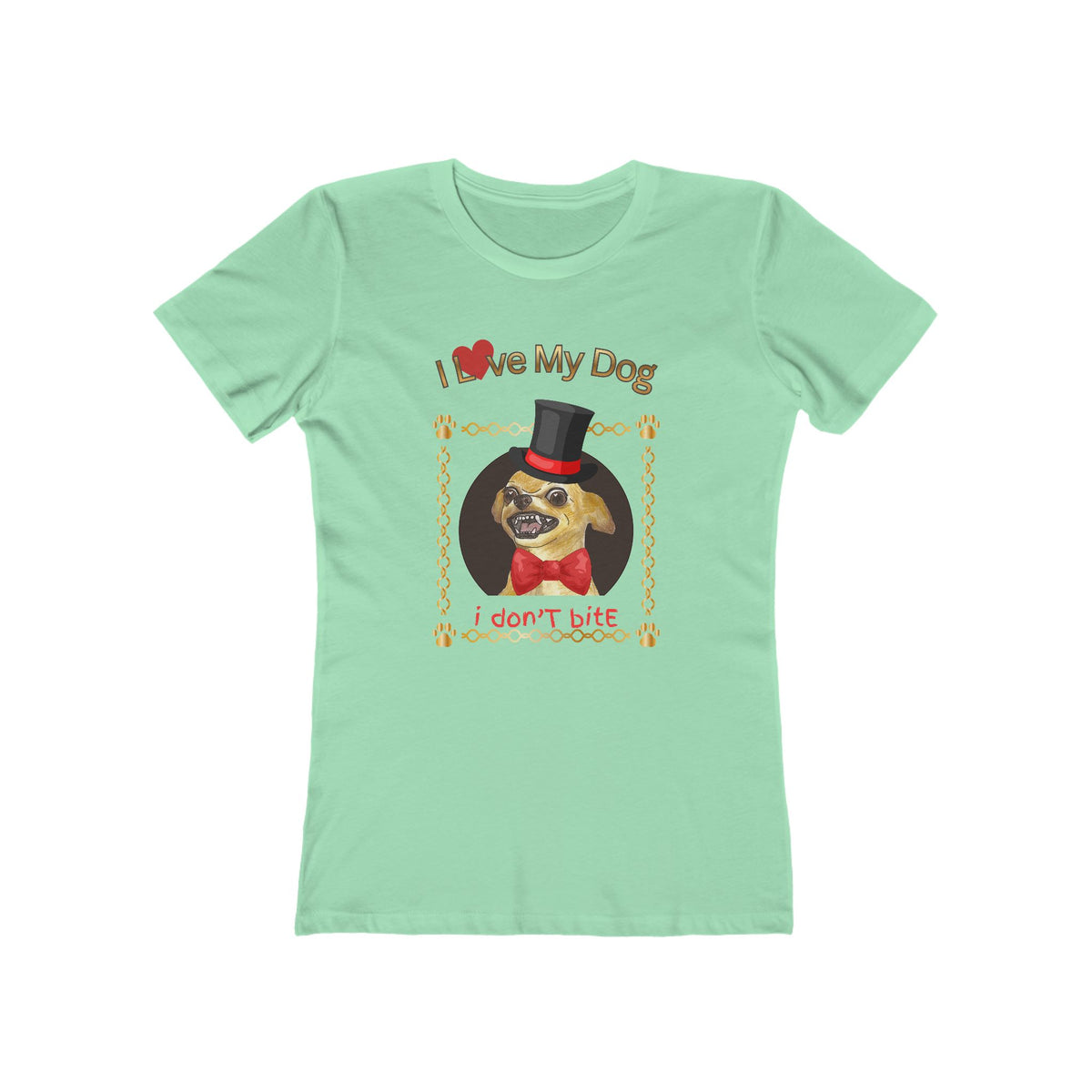 Personalize It! I Love My Dog Tee - Women’s Boyfriend Fit Celebration T-Shirt