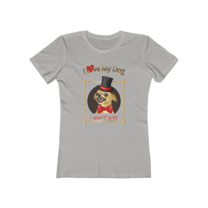 I Love My Dog Personalize It! Tee - Women’s Boyfriend Fit Celebration T-Shirt