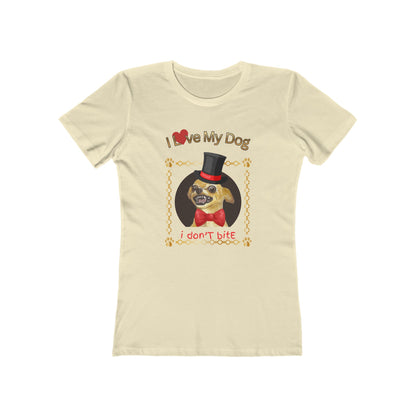 I Love My Dog Personalize It! Tee - Women’s Boyfriend Fit Celebration T-Shirt