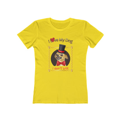 I Love My Dog Personalize It! Tee - Women’s Boyfriend Fit Celebration T-Shirt