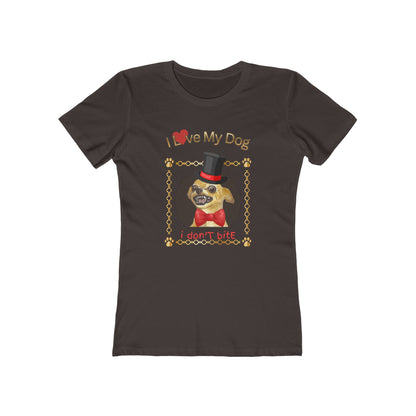 I Love My Dog Personalize It! Tee - Women’s Boyfriend Fit Celebration T-Shirt