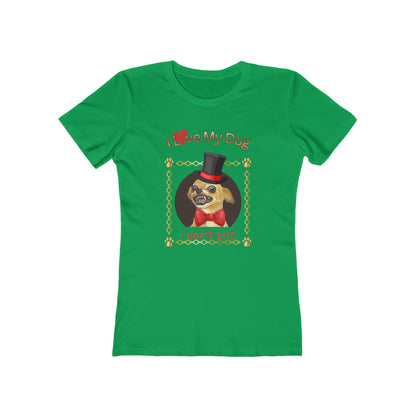 I Love My Dog Personalize It! Tee - Women’s Boyfriend Fit Celebration T-Shirt
