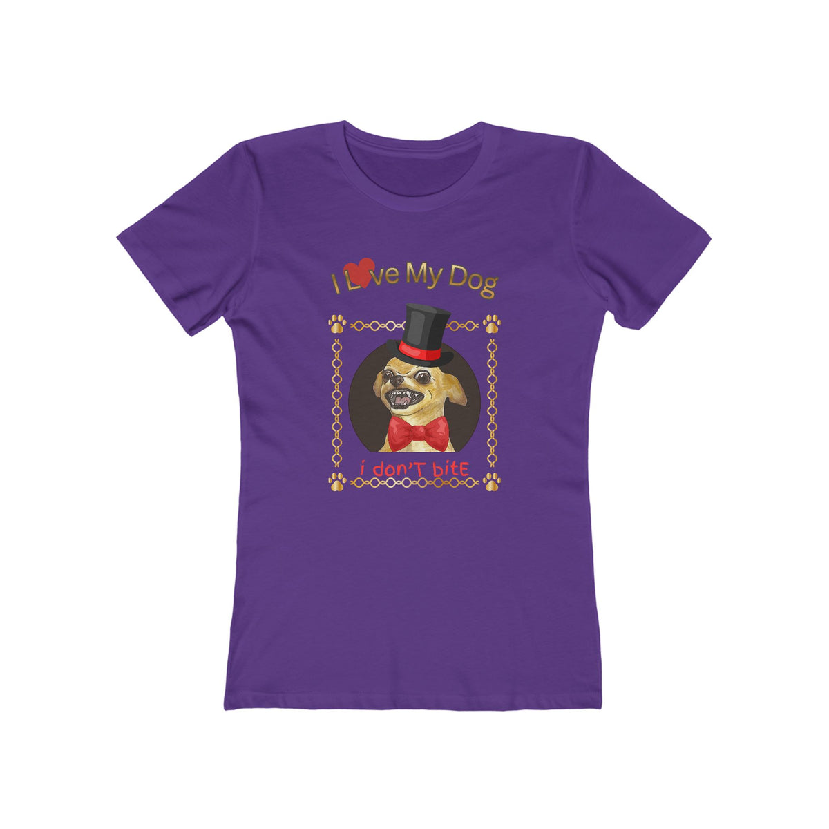 Personalize It! I Love My Dog Tee - Women’s Boyfriend Fit Celebration T-Shirt