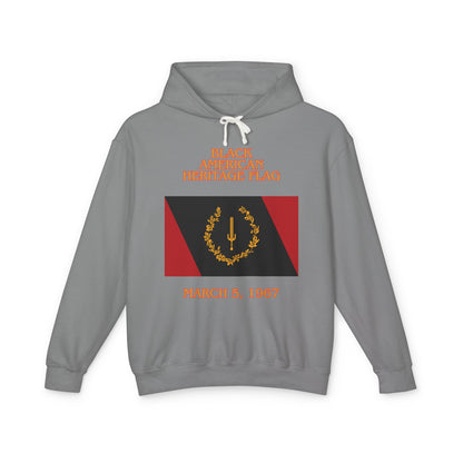 Black American Heritage Flag - Lightweight Hooded Sweatshirt