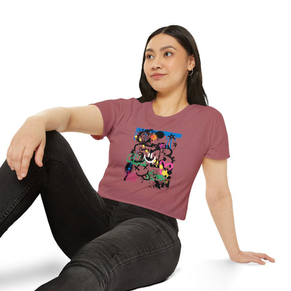 Copy of Graffiti Women B Ball Tee  — Women's Crop Top T-Shirt